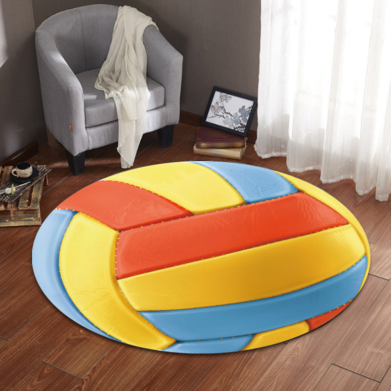 Stornfield | Kids' Multicolor Pattern Polyester Sports Mat Washable, Pet-Friendly, Non-Slip Rug for Kids' Bedroom