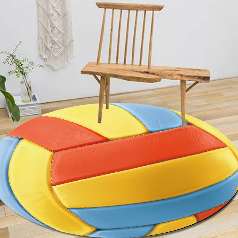 Stornfield | Kids' Multicolor Pattern Polyester Sports Mat Washable, Pet-Friendly, Non-Slip Rug for Kids' Bedroom