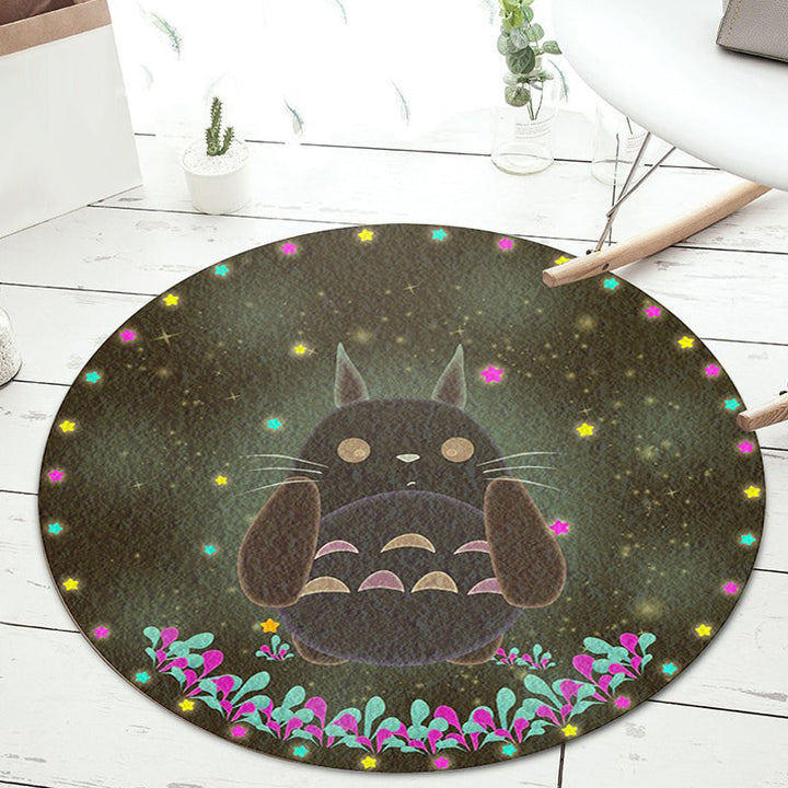 Stornfield | Green and Blue Stylish Cartoon Animal Pattern Rug Polyester Kids' Rug, Pet Friendly, Washable, with Anti-Slip Backing for Children's Room