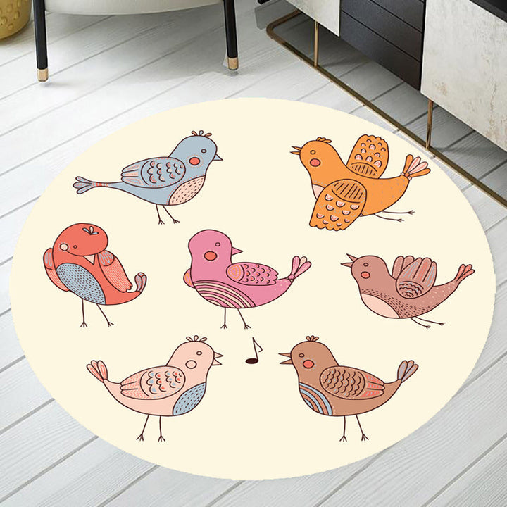 Stornfield | Pink and Blue Children's Polyester Cartoon Animal Rug Washable Animal-Friendly Mat Non-Slip Backing Decorative Rug