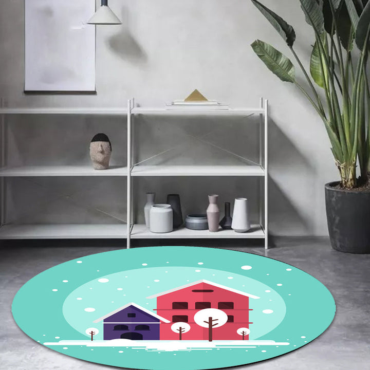Stornfield | Elegant Rose and Green Patterned Home Rug, Kids' Area Rug, Polyester, Pet-Friendly, Washable, Non-Slip Backing for Nursery