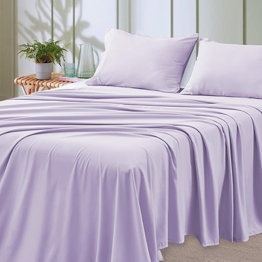 4-Piece Soft Cooling Queen Size Sheets: 14" Deep Pocket, Luxury Hotel-Grade, Shrinkage and Fade Resistant, Easy Care Bed Sheet Set | Stornfield