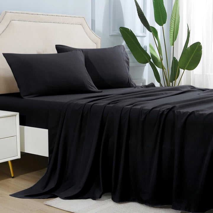 4-Piece Soft Cooling Queen Size Sheets: 14" Deep Pocket, Luxury Hotel-Grade, Shrinkage and Fade Resistant, Easy Care Bed Sheet Set | Stornfield