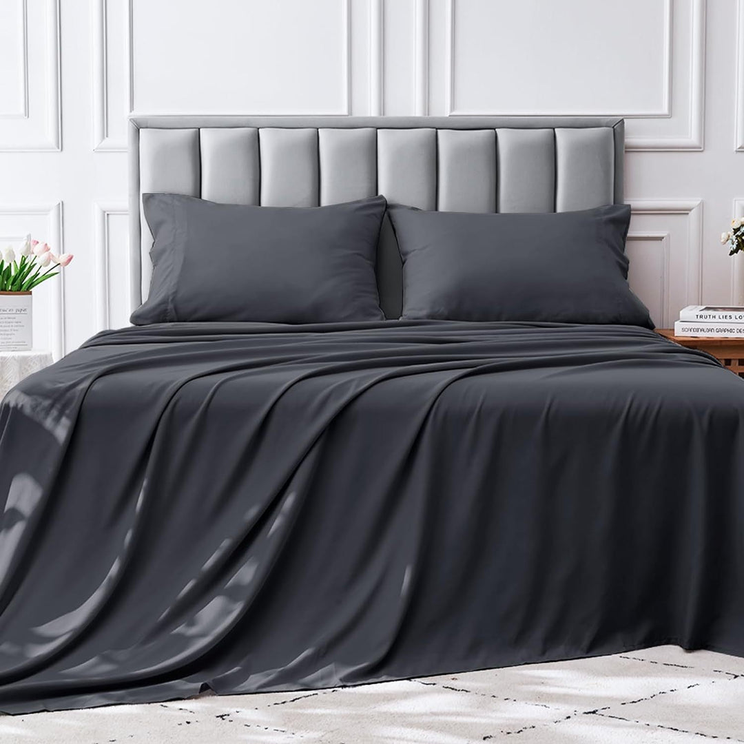 4-Piece Soft Cooling Queen Size Sheets: 14" Deep Pocket, Luxury Hotel-Grade, Shrinkage and Fade Resistant, Easy Care Bed Sheet Set | Stornfield