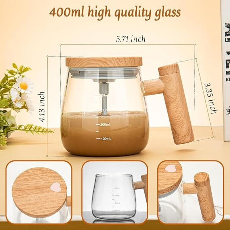 400ml Electric Mixing Cup, Automatic Portable Glass Cup Blender Stornfield