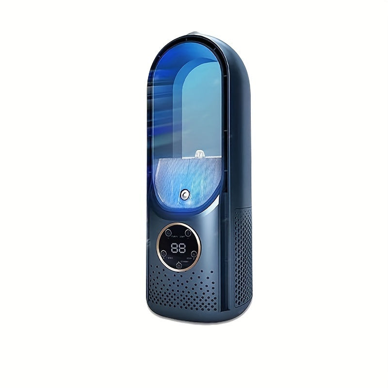 Portable Bladeless Air Conditioning Fan with Nightlight – 6 Speed Humidifier and Purifier, Quiet USB Desktop Cooler for Bedrooms and Rooms | Stornfield