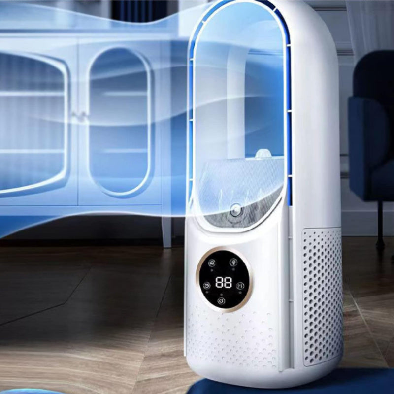 Portable Bladeless Air Conditioning Fan with Nightlight – 6 Speed Humidifier and Purifier, Quiet USB Desktop Cooler for Bedrooms and Rooms | Stornfield