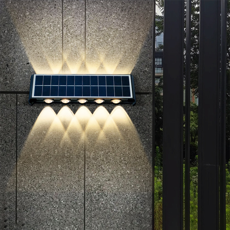Stornfield | Simplicité Moderne Lampe Murale LED Rectangulaire ABS PMMA Étanche Solaire Pour Patio Extérieur