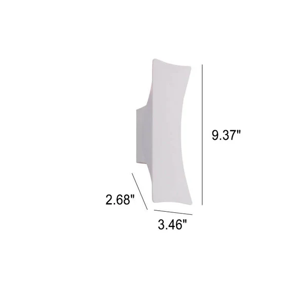 Modern Simple Rectangular Curved LED Outdoor Waterproof Wall Sconce Lamp | Stornfield