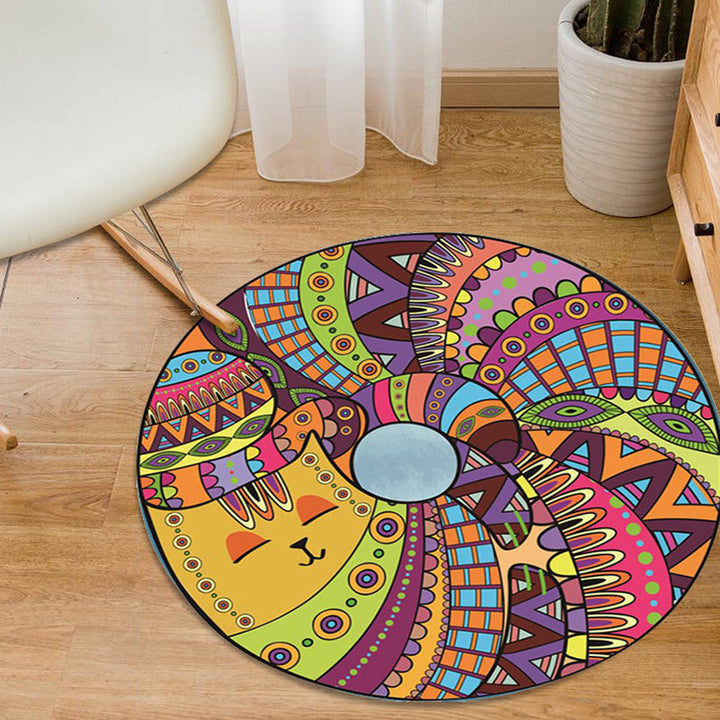 Stornfield | Colorful Polyester Rug with Cartoon Animal and Multicolor Fish Pattern, Washable and Non-Slip Kids' Rug, Ideal for Children's Room