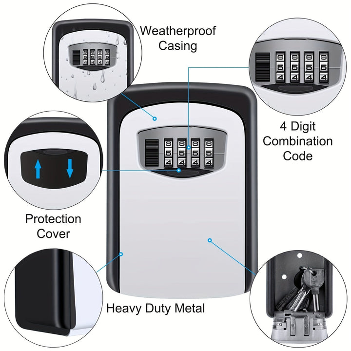 Key safe for outdoors with code & cover | Stornfield
