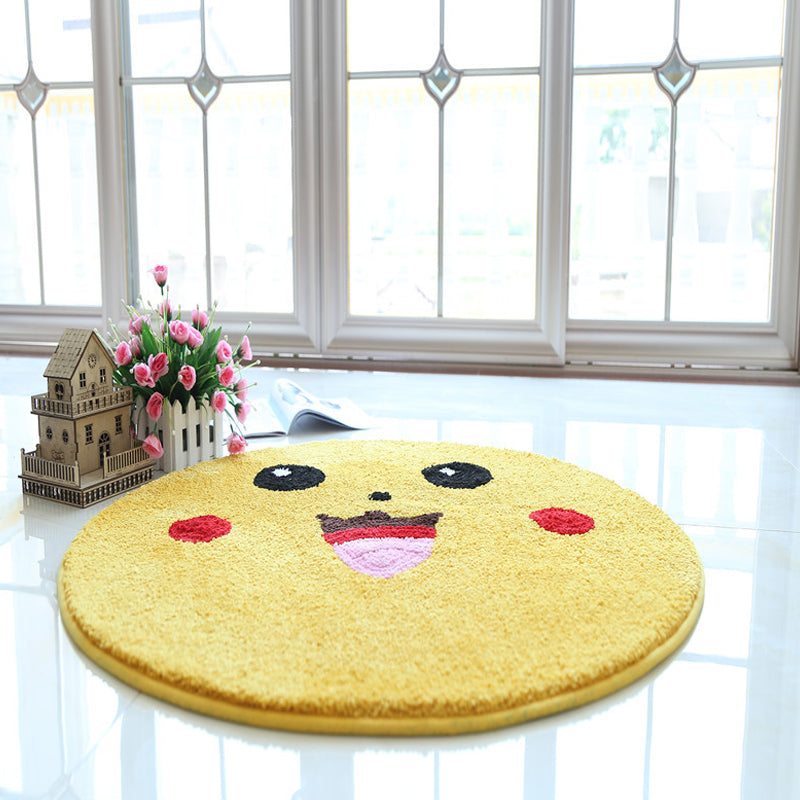 Stornfield | Beautiful Patterned Yellow and Green Kids Rug Polyester Pet-Friendly Washable Nursery Area Rug