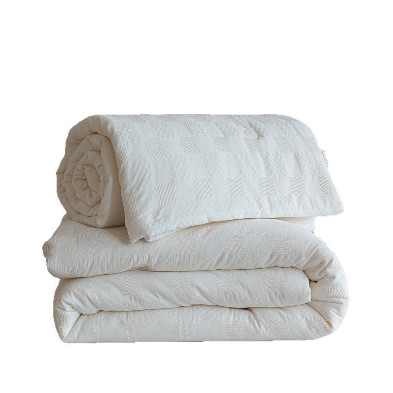 Two-piece quilt with soy fiber, zipper