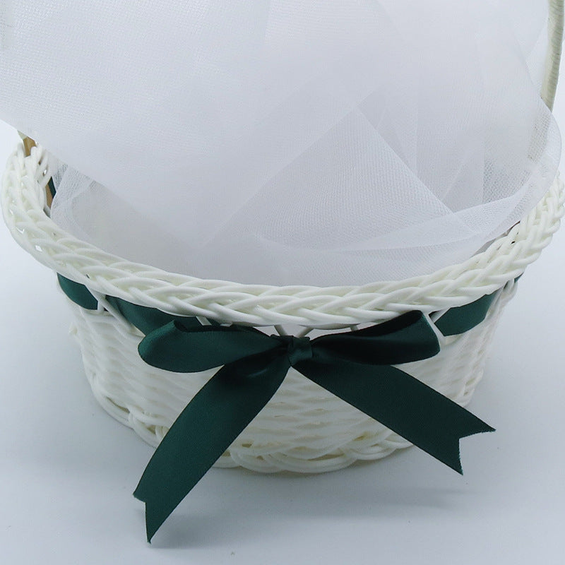 Ladies Wedding Basket with Satin Ribbon Stornfield