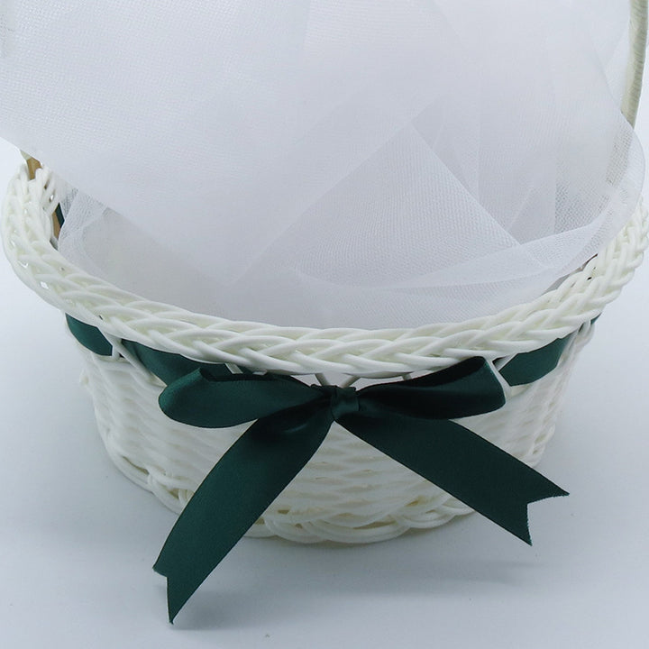 Ladies Wedding Basket with Satin Ribbon Stornfield
