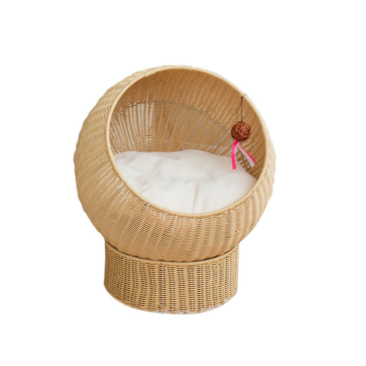 Modern Whimsical Woven Pet Bed Stornfield
