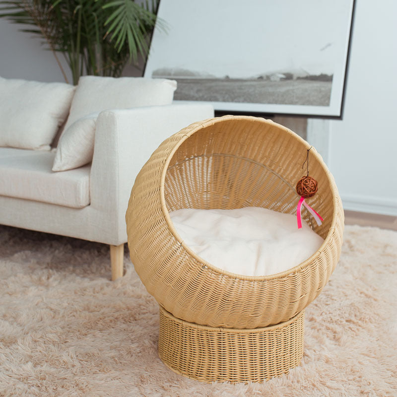 Modern Whimsical Woven Pet Bed Stornfield