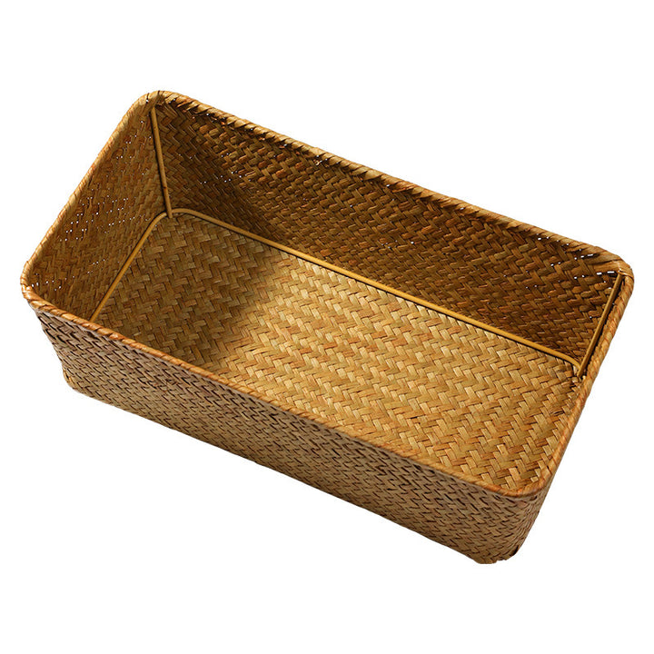 Unisex Rectangular Storage Basket made of Natural Wicker Stornfield