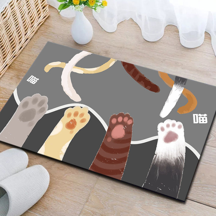 Playful Cat-Themed Kitchen Mat Set Stornfield