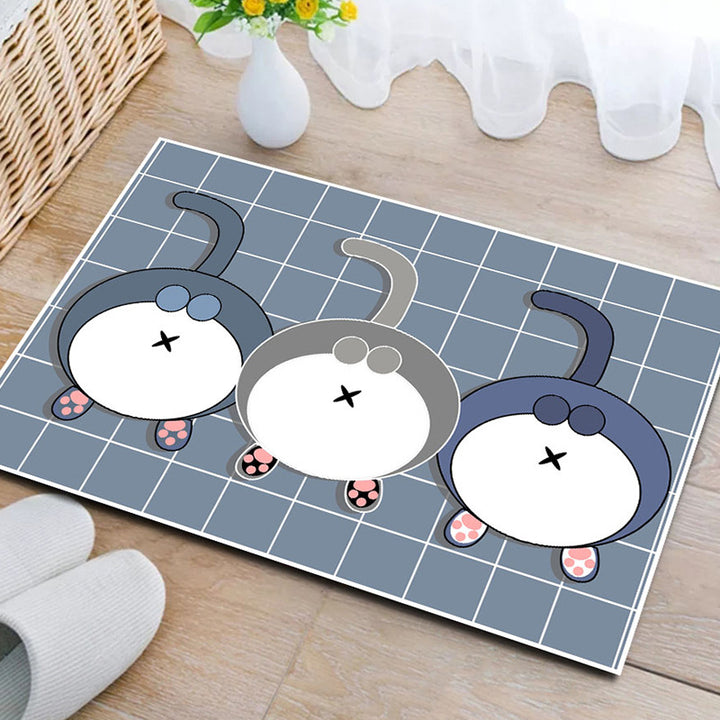 Playful Cat-Themed Kitchen Mat Set Stornfield
