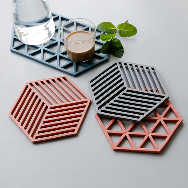 Unisex Silicone Coaster with Geometric Design Stornfield