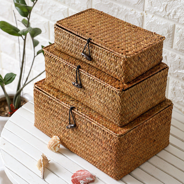 Handwoven Storage Box with Lid Stornfield