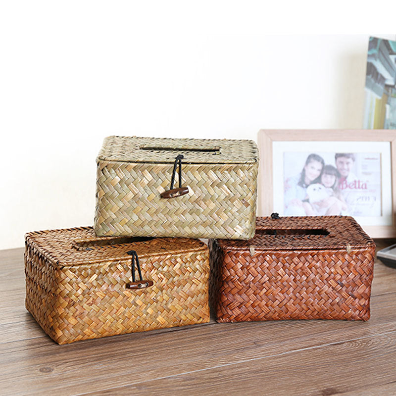 Unisex Handwoven Storage Box with Practical Lid Stornfield