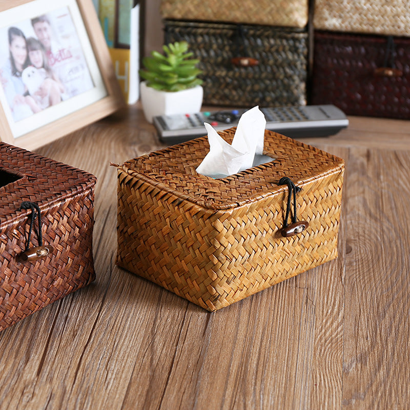 Unisex Handwoven Storage Box with Practical Lid Stornfield