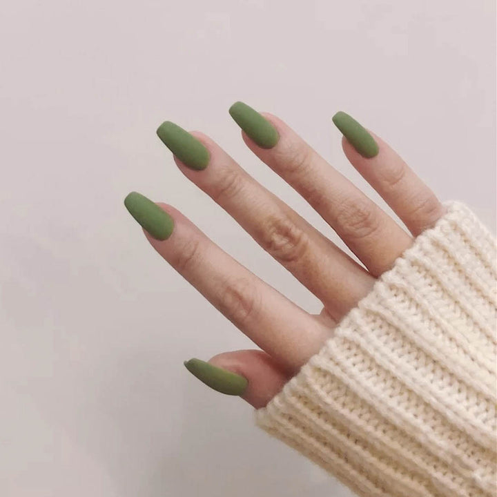 Matte Finish Press-On Nail Tips Stornfield 178815*10mm0277