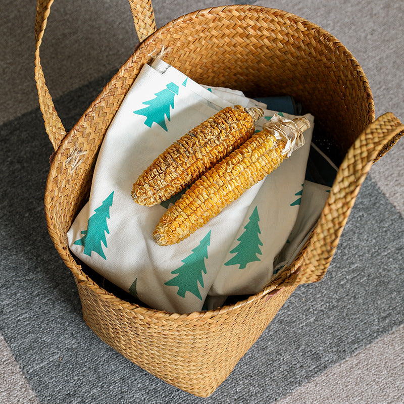 Handwoven Natural Wicker Shopping Basket Stornfield