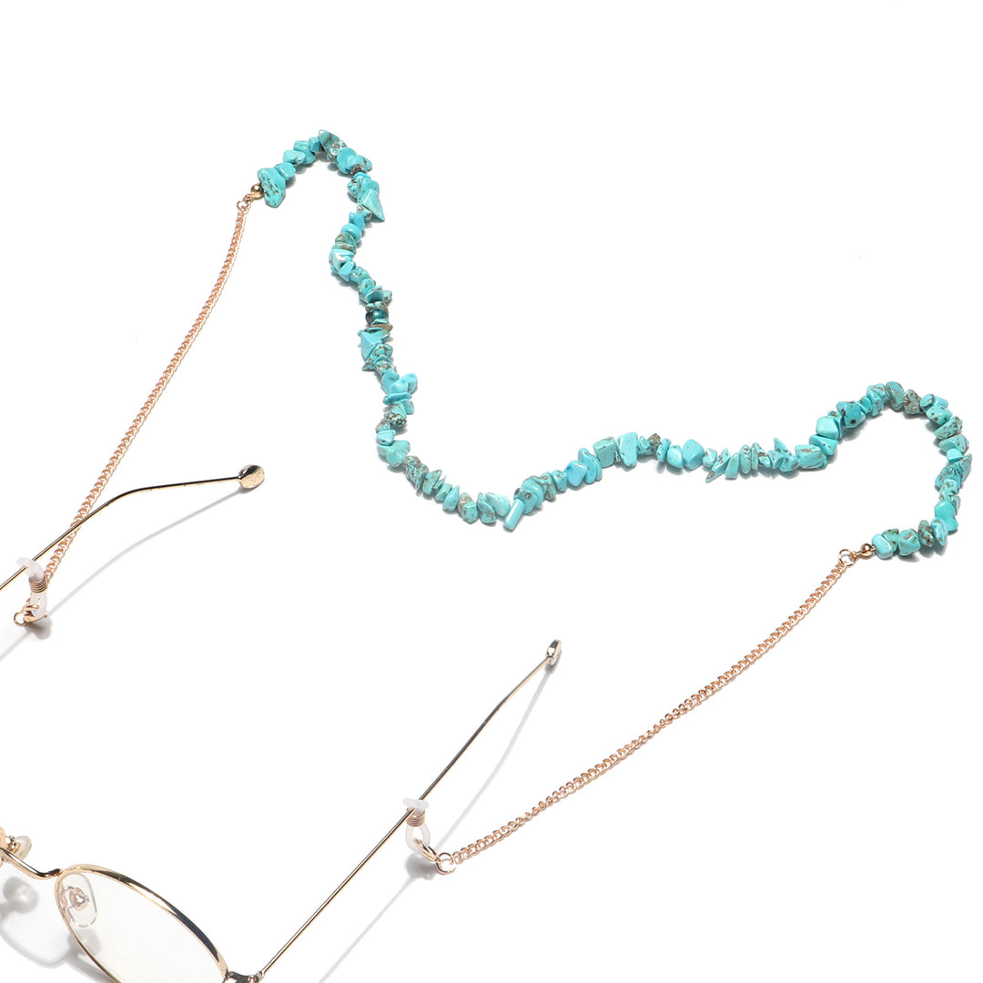 Stylish Eyewear Chain with Natural Stone Accents Stornfield