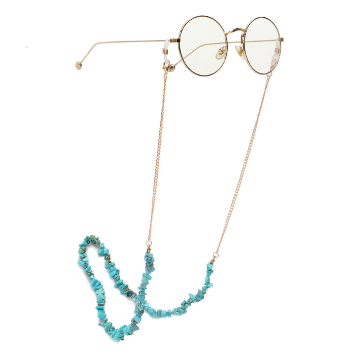 Stylish Eyewear Chain with Natural Stone Accents Stornfield