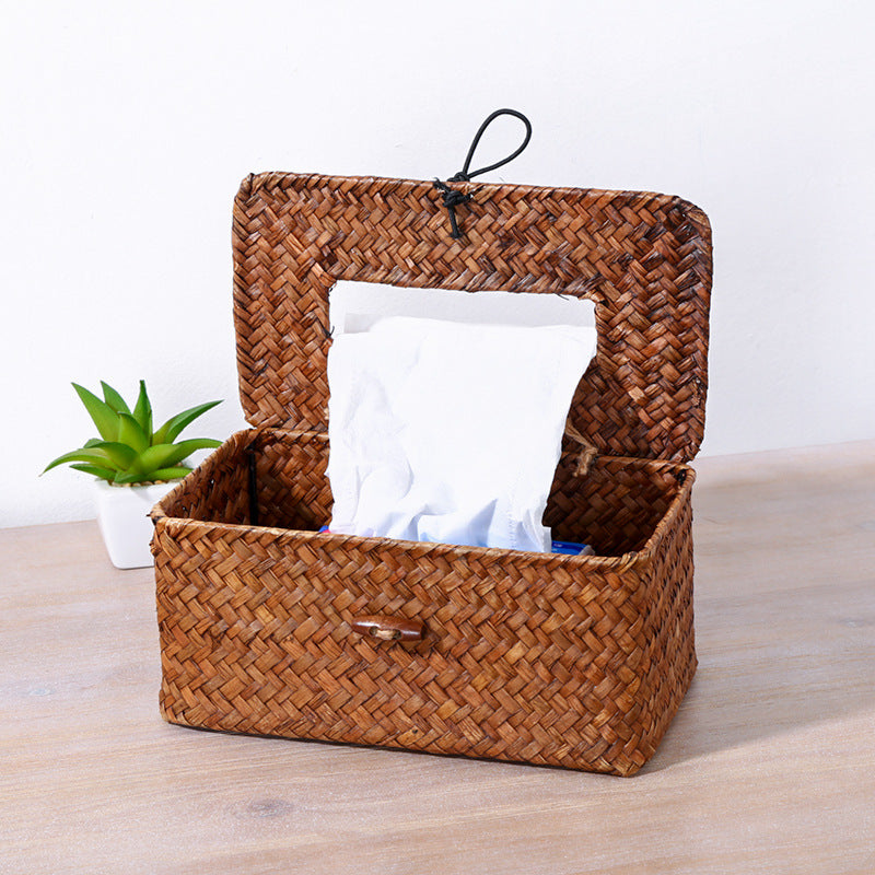Unisex Handwoven Storage Box with Practical Lid Stornfield