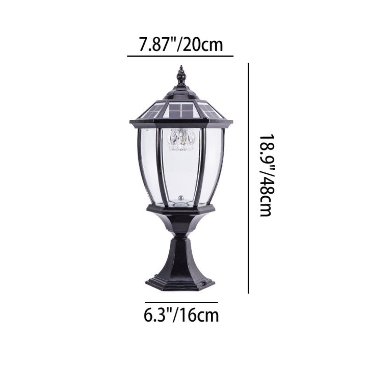 Outdoor Solar Waterproof Aluminum Glass 1-Light Lawn Landscape Light | Stornfield