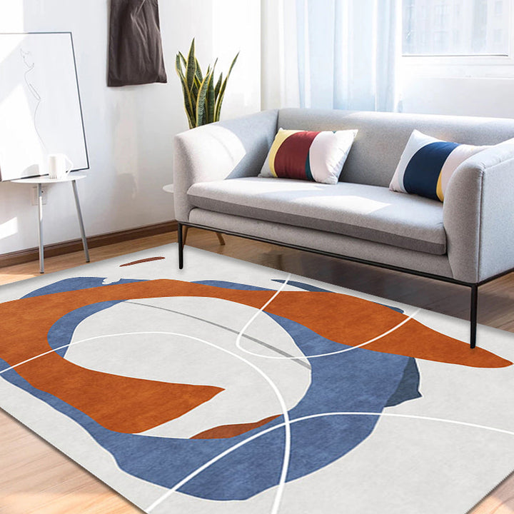 Stornfield | Creative Multicolor Modern Polyester Rug, Washable Abstract Carpet, Pet-Friendly, Non-Slip Mat for Living Room