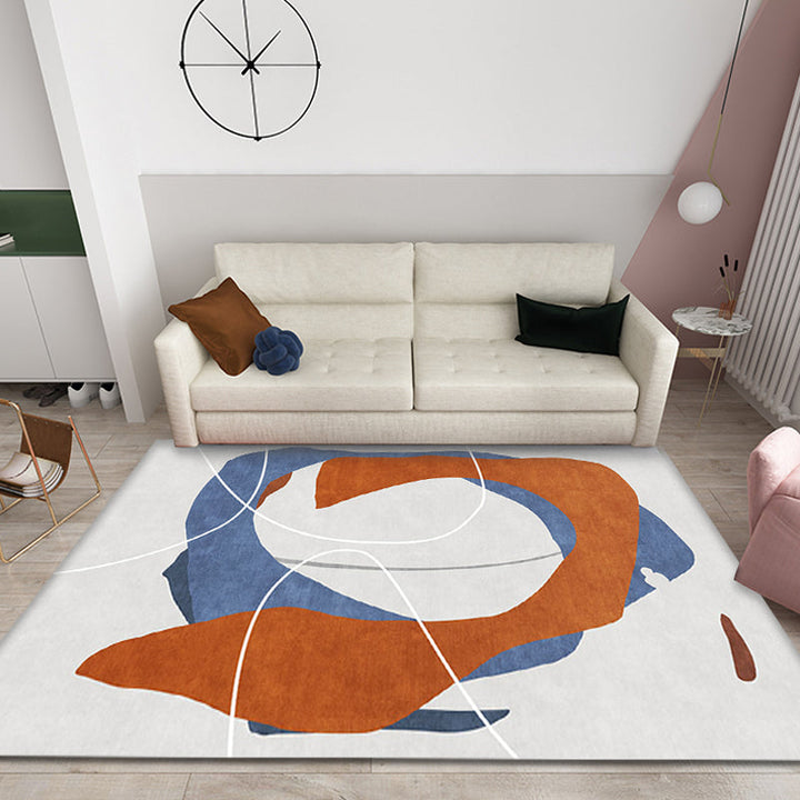 Stornfield | Creative Multicolor Modern Polyester Rug, Washable Abstract Carpet, Pet-Friendly, Non-Slip Mat for Living Room