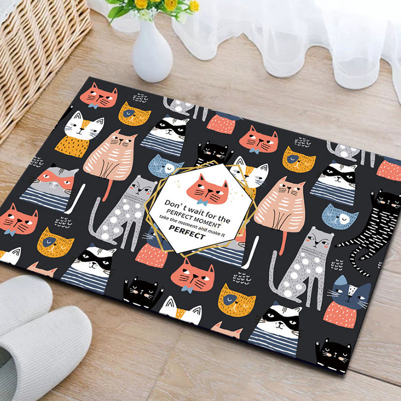 Playful Cat-Themed Kitchen Mat Set Stornfield