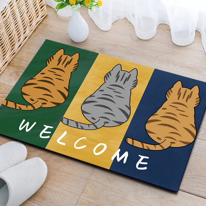 Playful Cat-Themed Kitchen Mat Set Stornfield