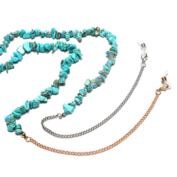 Stylish Eyewear Chain with Natural Stone Accents Stornfield