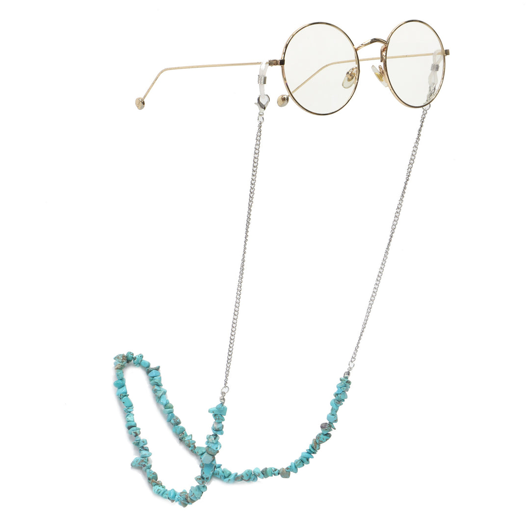 Stylish Eyewear Chain with Natural Stone Accents Stornfield