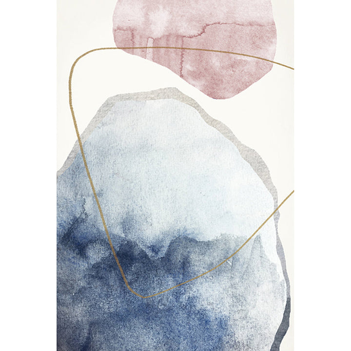 Stornfield | Unique Blue Modernist Washable Color Block Polyester Rug, Pet Friendly, Non-Slip Rug for Living Room