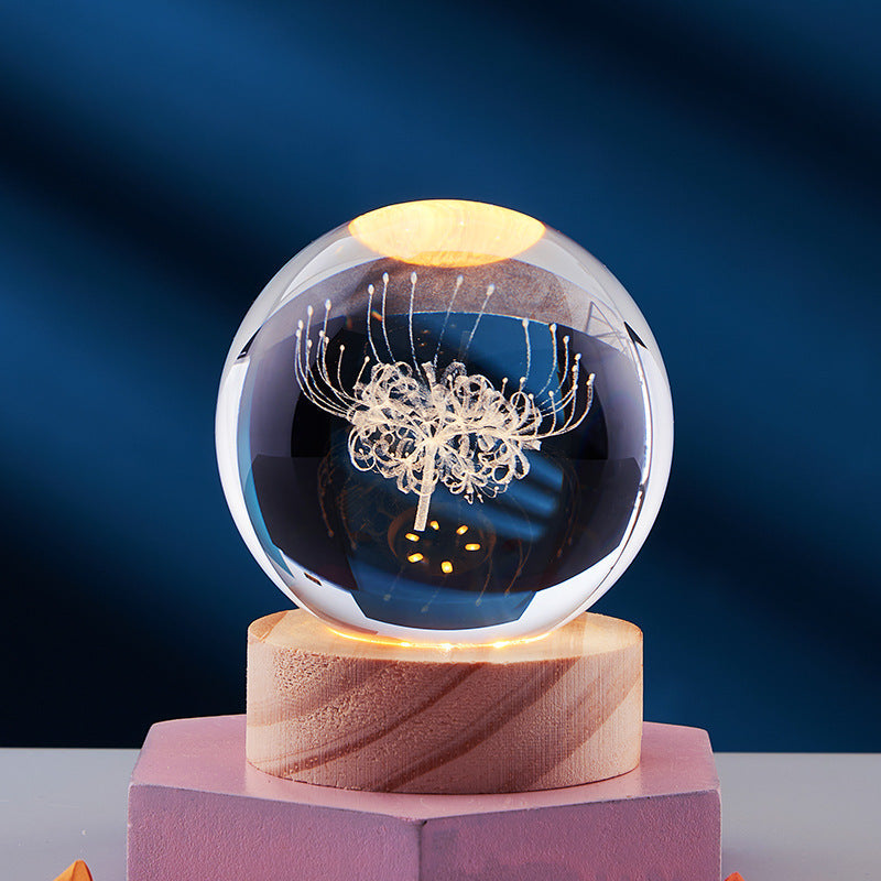 CrystalLight - 3D Crystal Night Lamp with LED Lighting | Ambient Lighting for Bedroom or Living Room | Stornfield