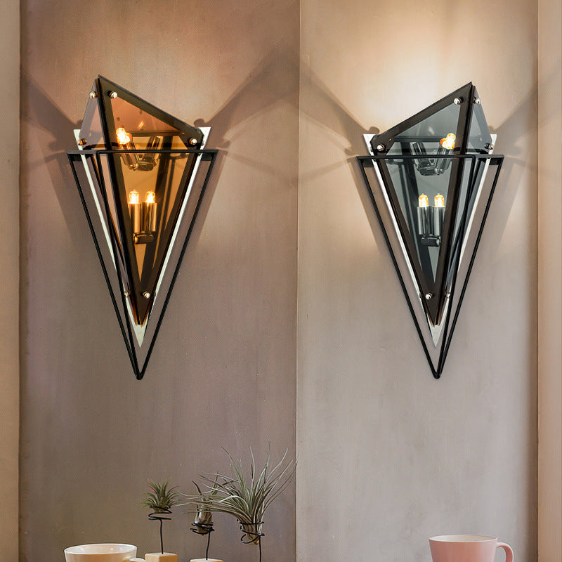 Diamond-Shaped Wall Sconce