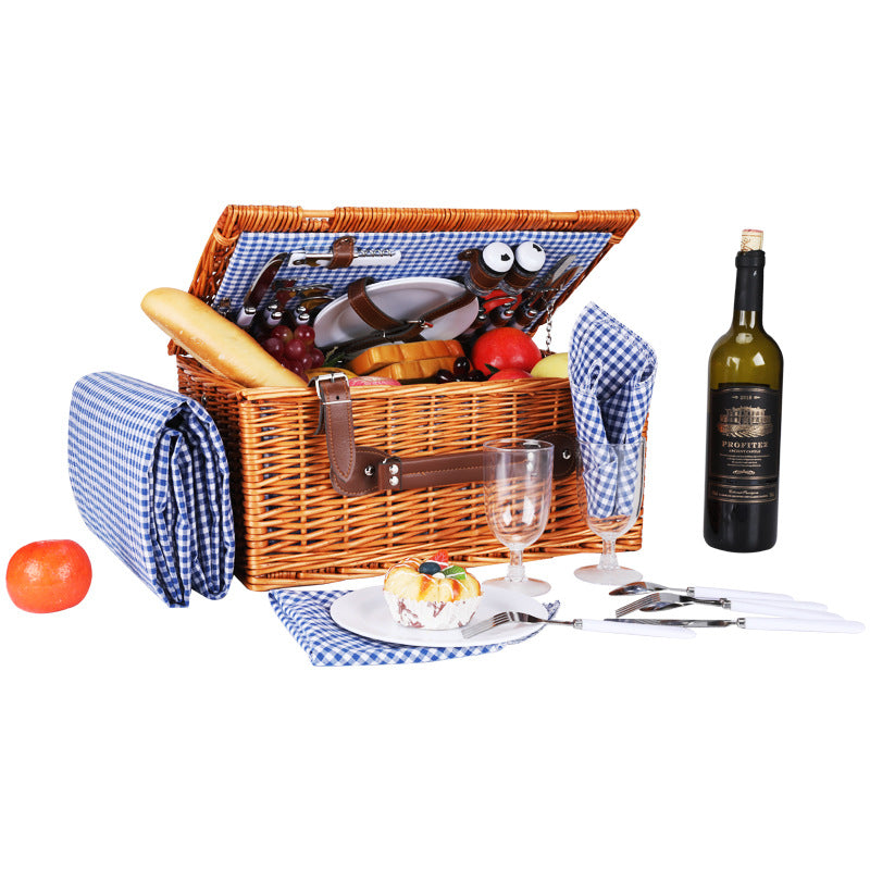 Women’s picnic basket with integrated dish set and thermal insulating elements Stornfield