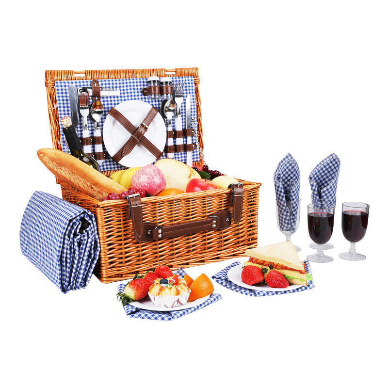 Women’s picnic basket with integrated dish set and thermal insulating elements Stornfield