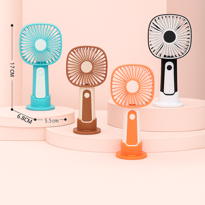 Mini Handheld Fan – 3-Speed USB Rechargeable | Stornfield