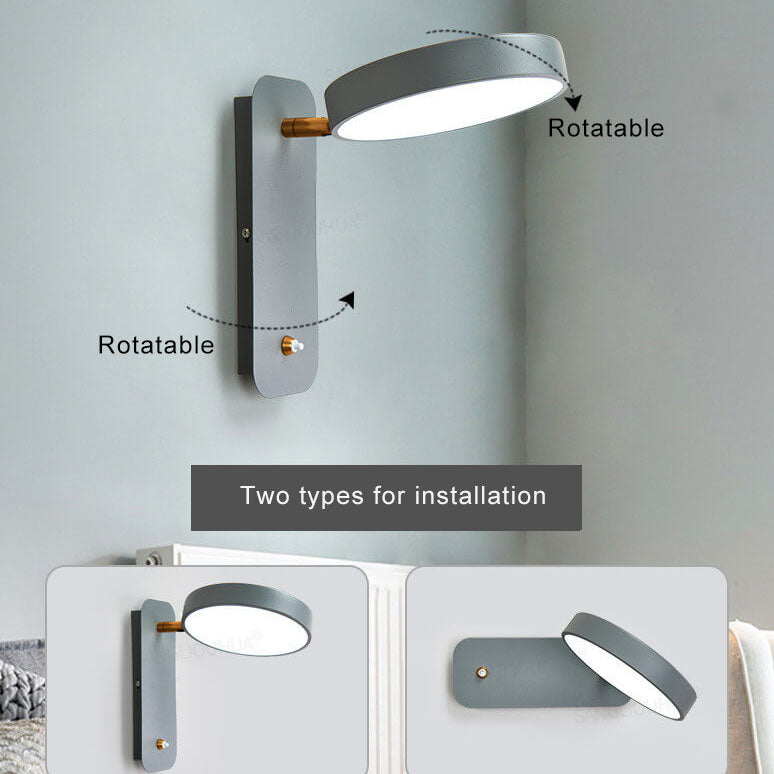 Stornfield | IllumiTurn – Nordic Rotating LED Wall Light | Macaron Design | Adjustable Lighting