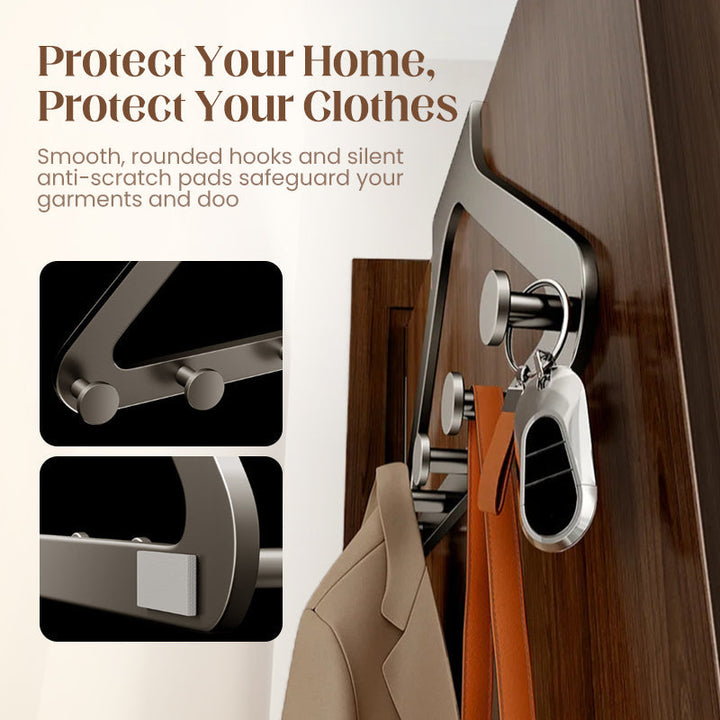 ClariHold Door Hook Rack — More space and organization, completely without drilling stress or door damage | Stornfield
