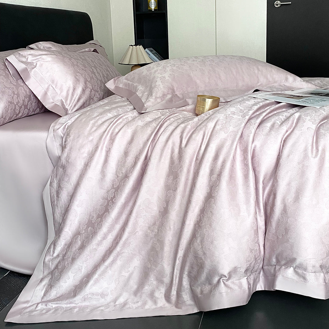 4-piece bedding set, 120 cotton, jacquard weave