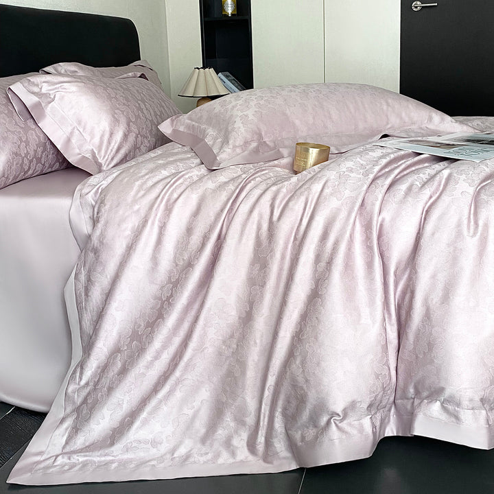 4-piece bedding set, 120 cotton, jacquard weave